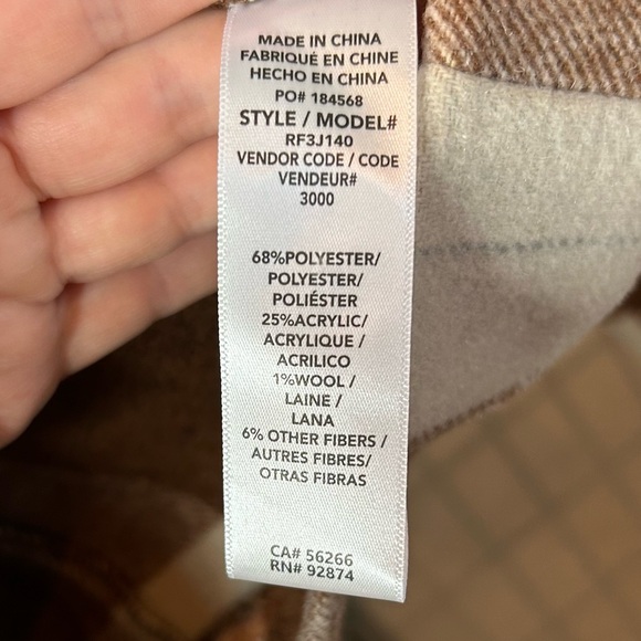 Splendid white and brown checked coat - Picture 4 of 6